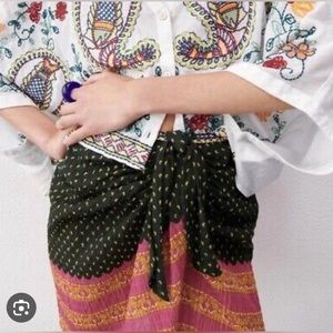 Zara Paisley Scarf Mini Skirt